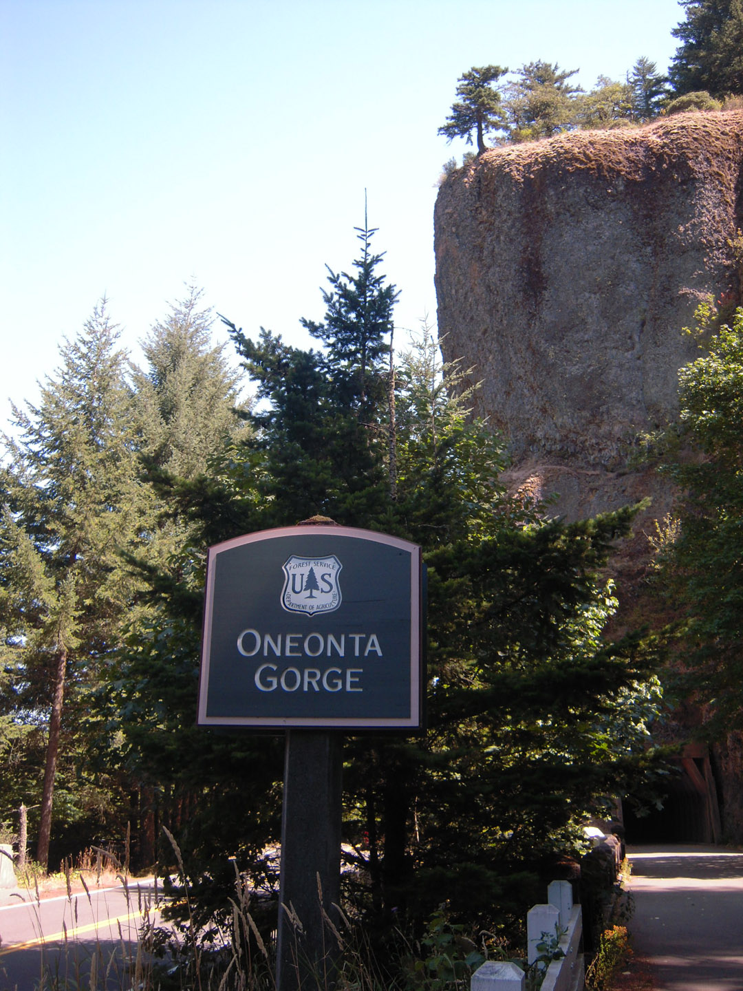 The Oneonta Gorge trailhead.