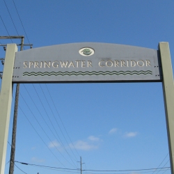 One of the entrances to the Springwater Corridor on the east side of the Willamette River.