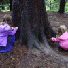 My two girls making houses for the citizens of Fairy Forest.